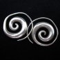 Fashion Earrings Hill tribe Genuine silver Thai karen tribal Spiral Coil ER92