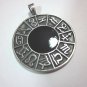 Fashion Jewelry Pendants Ciondolo Anhänger Pewter Biker Zodiac Round Circle PC01
