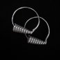 Fine Silver Earrings Jewelry Womens Ohrringe Drop Dangle Spiral Coil ER156