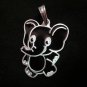 Fashion Pendant Ciondolo Anhänger Metal PEWTER Elephant cute Biker Hipster B11