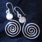 Fashion Earrings silver Hill tribe Tribal spiral welle Spin Coil Ohrringe ER15