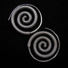 Fashion Silver Earrings Swirl Hoops Spiral Schmuck Spirale Ohrringe Silber ER157
