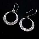 Fashion Silver Earrings Thai Fancy Dangle Hook Disc Round Ohrringe الأقراط ER167