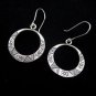 Fashion Silver Earrings Thai Fancy Dangle Hook Disc Round Ohrringe الأقراط ER167