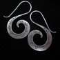 Fine Silver Earrings Ohrringe Hook S Spiral Hill tribe boucles d'oreilles ER170