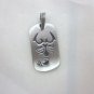 PEWTER Pendant Ciondolo Anhänger Fashion Scorpione TAG Scorpion Biker Yankee AW3
