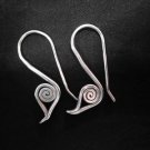 Fine Fashion Earrings Silver Spiral Design Spin Ohrringe Schmuck Argento ER187