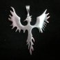 Fashion Pendant Ciondolo Anhänger PEWTER Metal Phoenix Bird Biker Hipster PB17