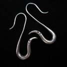 Fashion Silver Earrings Hill Tribe Bend Snake Delicate New Ohrringe Silber ER154