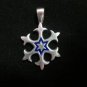 Fashion Pendant Ciondolo Anhänger Metal PEWTER snow flake Biker Hipster PB02
