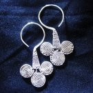 Thai Hill Tribe Earrings Fine Silver karen tribal Egyptian style E58