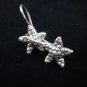 Thai Hill Tribe Earrings Fine Silver karen tribal Star