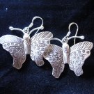 Thai Hill Tribe Earrings Fine Silver tribal Butterfly ER141