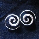 Fine Silver Earrings Spiral Round Coil By Leelaveera