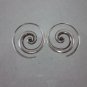 Fine Silver Earrings Spiral Round Coil By Leelaveera