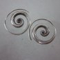 Fine Silver Earrings Spiral Round Coil By Leelaveera