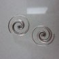 Fine Silver Earrings Spiral Round Coil By Leelaveera