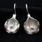 Fine Silver Earrings Ohrringe Schmuck Argento Flowers Butterfly Pea bluebellvine