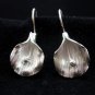 Fine Silver Earrings Ohrringe Schmuck Argento Flowers Butterfly Pea bluebellvine