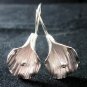 Fine Silver Earrings Ohrringe Schmuck Argento Flowers Butterfly Pea bluebellvine