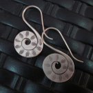 Thai Hill Tribe Earrings Fine Silver argento orecchini oorbellen S Spiral Retro