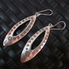 Fine Silver Earrings Hill Tribe Karen argento orecchini oorbellen long Oval Drop