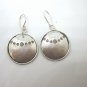 Thai Hill Tribe Earrings Fine Silver Round Luck Money Faith Souvenir Jewelry