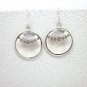 Thai Hill Tribe Earrings Fine Silver Round Luck Money Faith Souvenir Jewelry