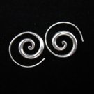 Thai Hill Tribe Earrings Fine Silver karen tribal Spiral ER92
