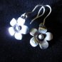 Thai Hill Tribe Earrings Fine Silver Lovely Flowers Florals Clover