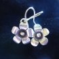 Thai Hill Tribe Earrings Fine Silver Lovely Flowers Florals Clover