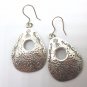 Thai Hill Tribe Earrings Fine Silver Lotus Engrave By Leelaveera