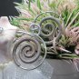 Thai Hill Tribe Earrings Pure Silver Ethnic Spiral Spring Coils R503