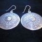 Thai Hill Tribe Earrings Fine Silver vintage charming engrave Round