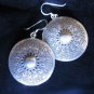 Thai Hill Tribe Earrings Fine Silver vintage charming engrave Round