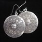 Thai Hill Tribe Earrings Fine Silver vintage charming engrave Round