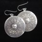 Thai Hill Tribe Earrings Fine Silver vintage charming engrave Round