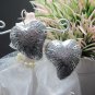 Thai Hill Tribe Earrings Pure Silver Ethnic Hearts Fancy Leaf R509