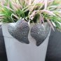 Thai Hill Tribe Earrings Pure Silver Ethnic Hearts Fancy Leaf R509
