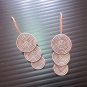 Thai Hill Tribe Earrings Fine Silver Dangle Triple Round Spiral CS1312591