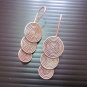 Thai Hill Tribe Earrings Fine Silver Dangle Triple Round Spiral CS1312591