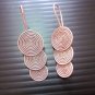 Thai Hill Tribe Earrings Fine Silver Dangle Triple Round Spiral CS1312591