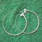 Thai Hill Tribe Earrings Fine Silver Dangle Big hammer Hoop CS61259221