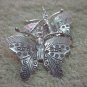 Thai Hill Tribe Earrings Fine Silver Twin Butterfly Lovely Hook CS13261