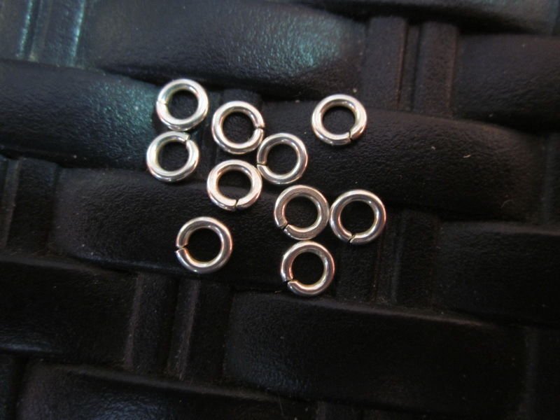 Fine Silver DIY Jewelry Findings Jump Rings & Split Rings 10pcs pack opened ring