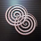 Fine Silver Earrings Karen Vintage Fashions Dangle Spiral Round Rough CS11125941