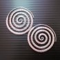 Fine Silver Earrings Karen Vintage Fashions Dangle Spiral Round Rough CS11125941