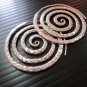 Fine Silver Earrings Karen Vintage Fashions Dangle Spiral Round Rough CS11125941