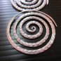 Fine Silver Earrings Karen Vintage Fashions Dangle Spiral Round Rough CS11125941
