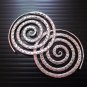 Fine Silver Earrings Karen Vintage Fashions Dangle Spiral Round Rough CS11125941